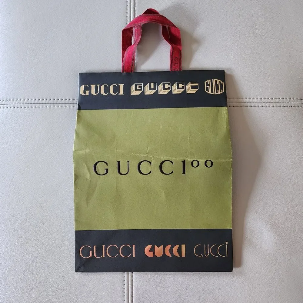 Gucci Green and Black Gift Bags